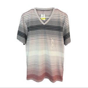 Men's INC (international concepts) Ombre Striped V-Neck T-Shirt, crew NWT